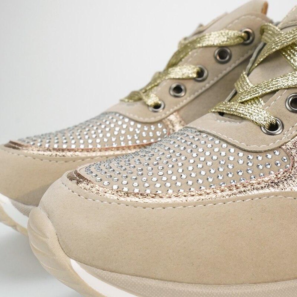Dames Wandelsneakers Met Veters & Rits – Comfortabel, Stevig & Stijlvol