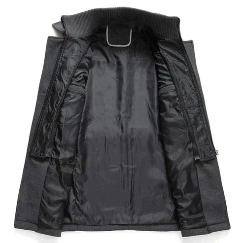 Thorne – Heren Winterjas Lang Met Luxe Afwerking en Tijdloze Uitstraling
