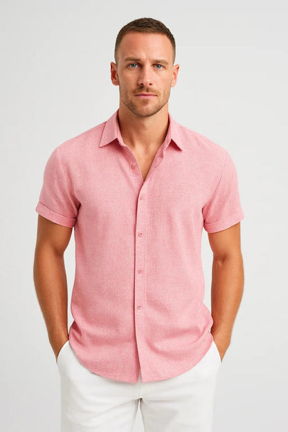 Bo – Heren Overhemd Korte Mouwen Zomer Casual Shirt Heren Regular Fit