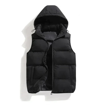 Heren Bodywarmer met Capuchon Gevoerd Heren Gilet Casual