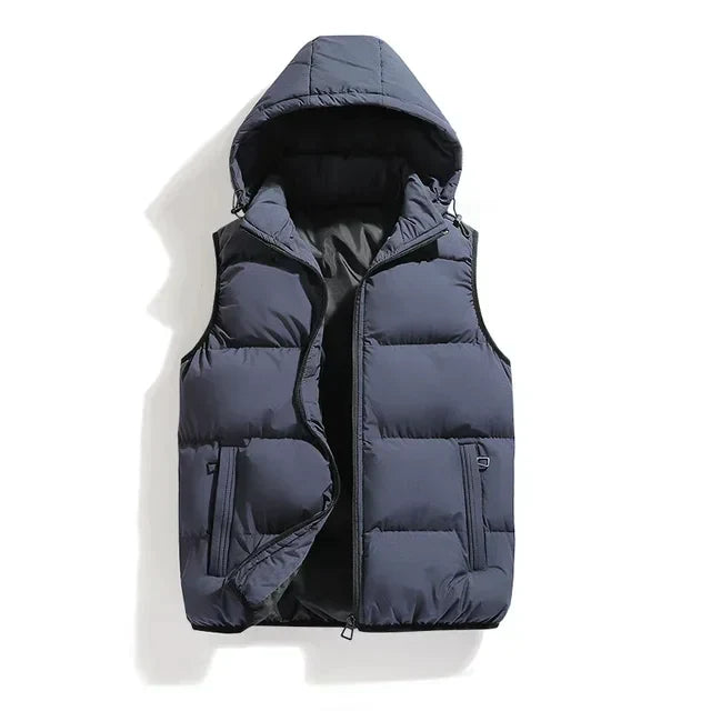 Heren Bodywarmer met Capuchon Gevoerd Heren Gilet Casual