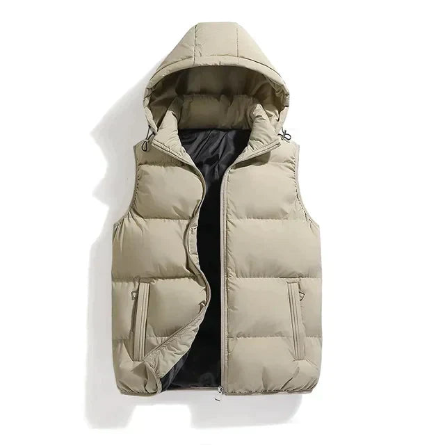 Heren Bodywarmer met Capuchon Gevoerd Heren Gilet Casual