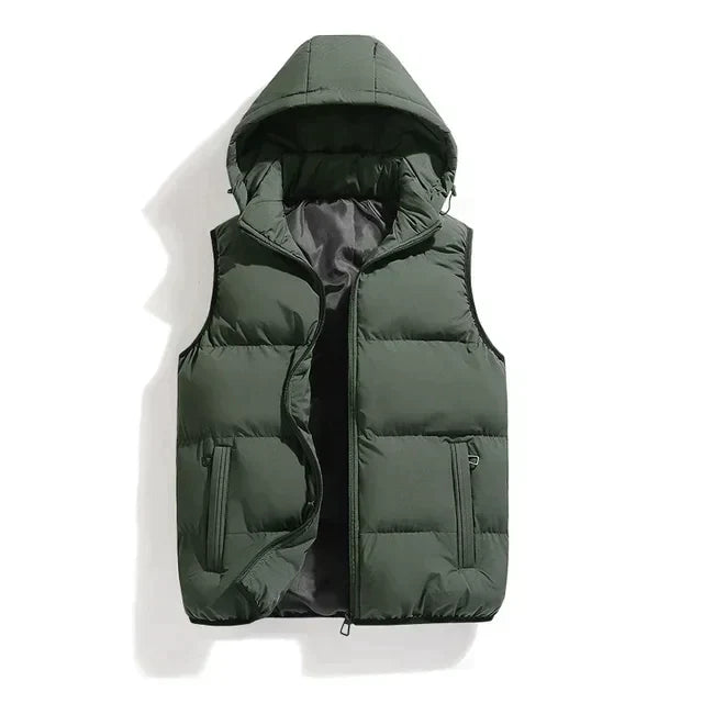 Heren Bodywarmer met Capuchon Gevoerd Heren Gilet Casual