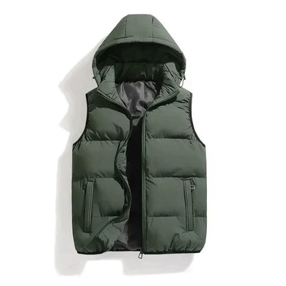 Heren Bodywarmer met Capuchon Gevoerd Heren Gilet Casual