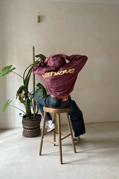 Dames Oversized Hoodie met Capuchon en Rugprint - Sweater met Koord