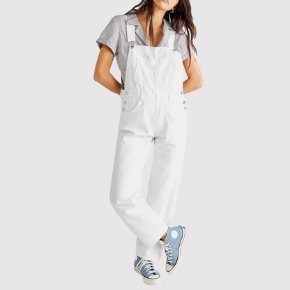 Tuinbroek Dames Denim Overall Casual Jumpsuit Verstelbaar Trendy