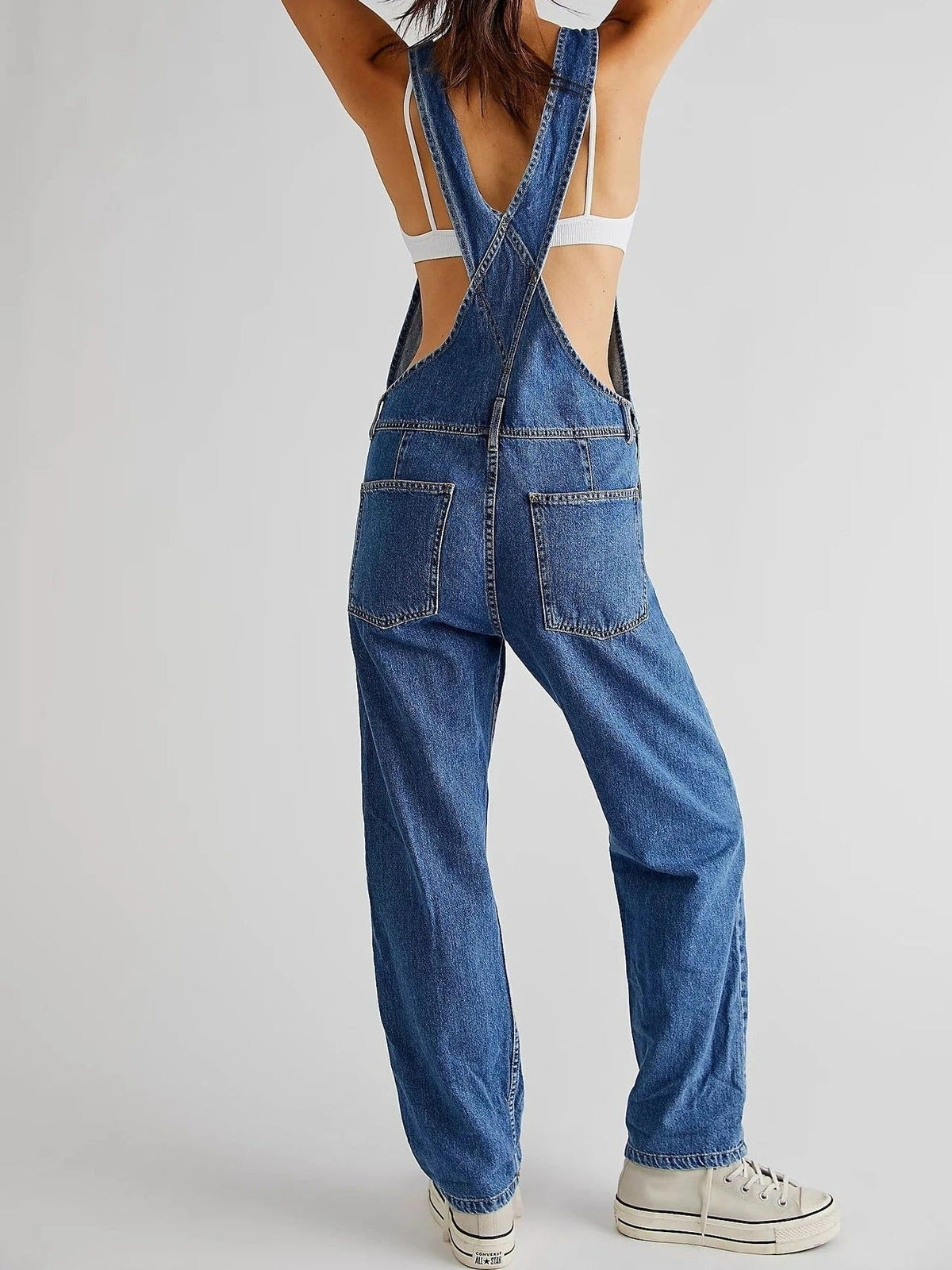 Tuinbroek Dames Denim Overall Casual Jumpsuit Verstelbaar Trendy