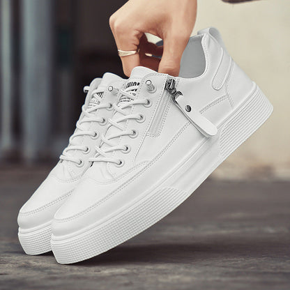 Heren Lage Sneakers Met Veters & Rits – Comfortabel & Stevig