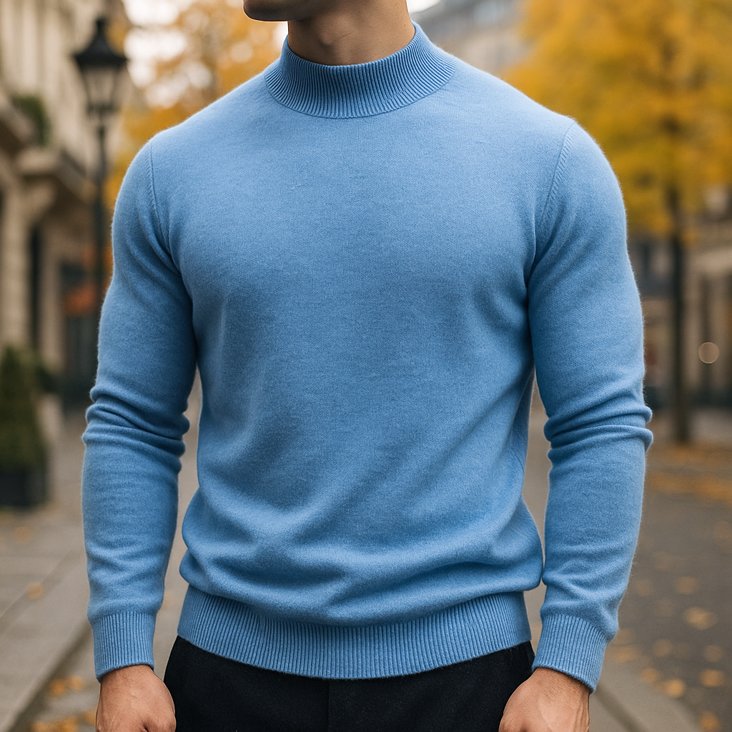 Lerano – Heren Coltrui Luxe Gebreide Trui Elegant Modern