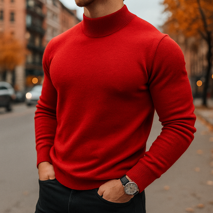 Lerano – Heren Coltrui Luxe Gebreide Trui Elegant Modern