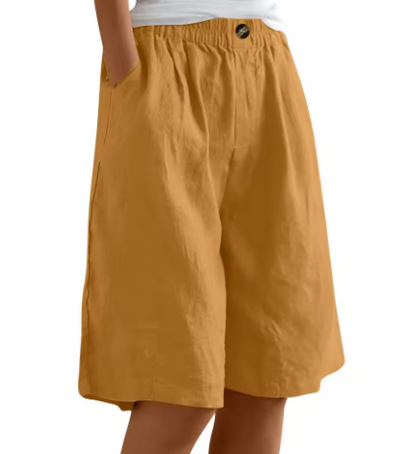 Linnen Look Bermudashort - Luchtig en Comfortabel