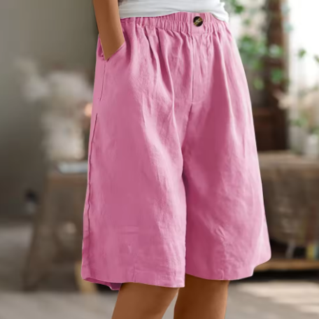 Linnen Look Bermudashort - Luchtig en Comfortabel