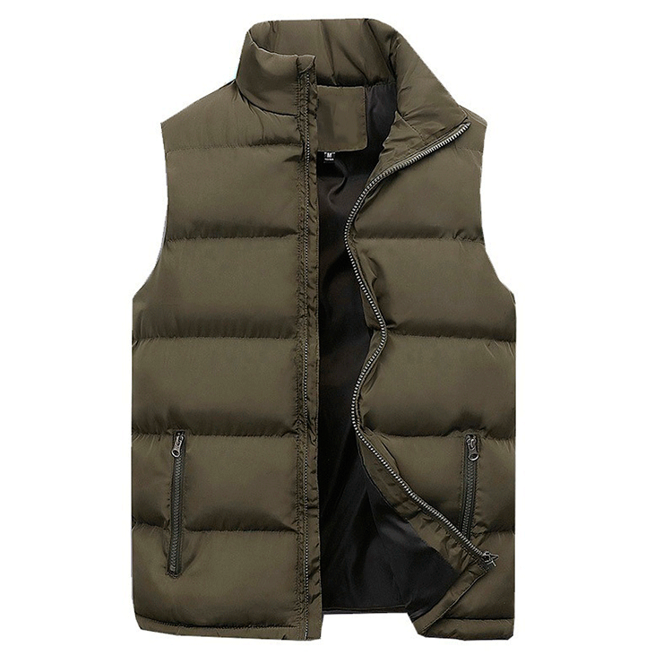 Heren Bodywarmer Gewatteerd Heren Gilet met Rits Casual