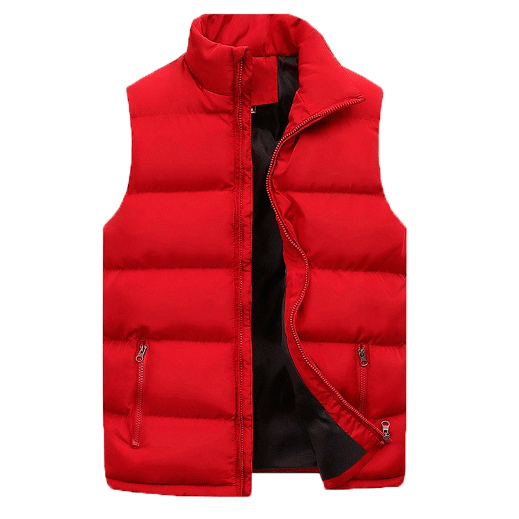 Heren Bodywarmer Gewatteerd Heren Gilet met Rits Casual