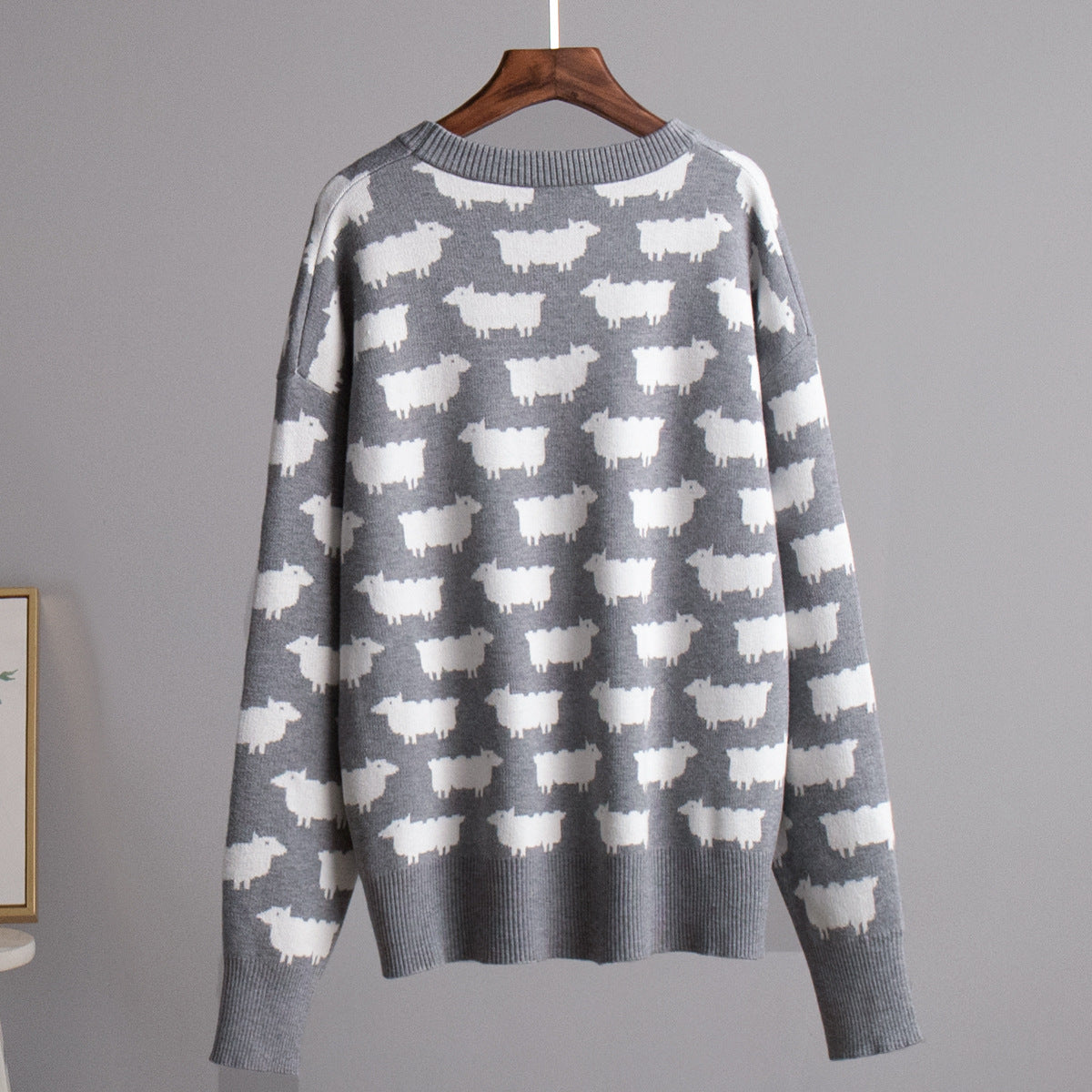Dames Trui Met Print – Casual Losse Trui Ronde Hals