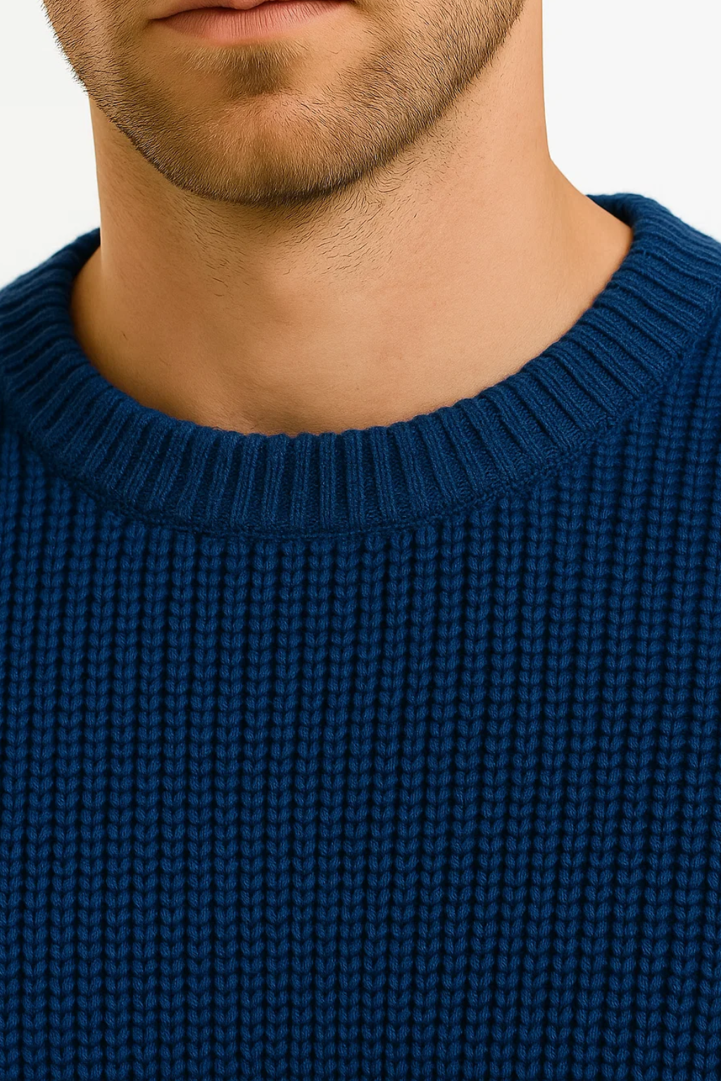 Heren Oversized Trui – Casual Sweater Heren Losse Fit Ribstructuur Winter