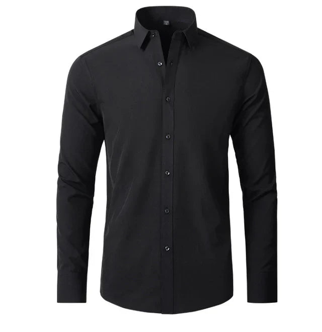 Heren Overhemd Lange Mouw Stretch Kreukvrij Casual Zakelijk