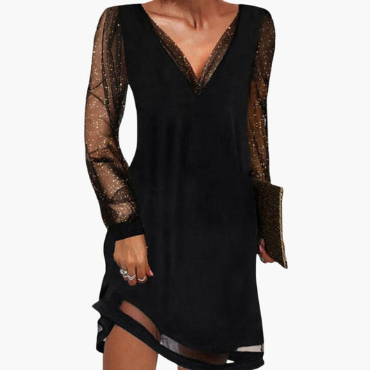 Sofia – Pailletten Jurk Dames Feestjurk Avondjurk Cocktailjurk Glitter