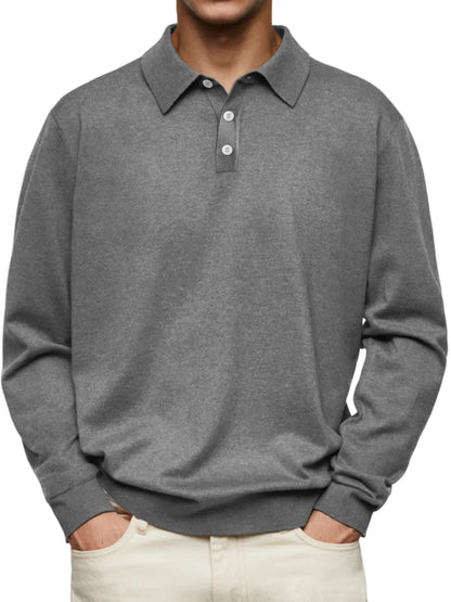 Heren Poloshirt Lange Mouw – Comfortabel & Stijlvol Casual