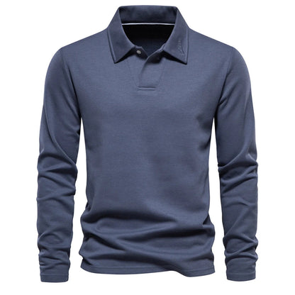 Heren Polo Shirt Lange Mouw Casual Poloshirt Heren Slim Fit