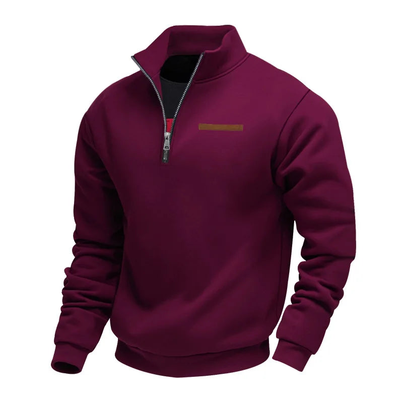 Heren Fleece Sweater Met Half-Zip – Warm Comfortabel Sweatshirt