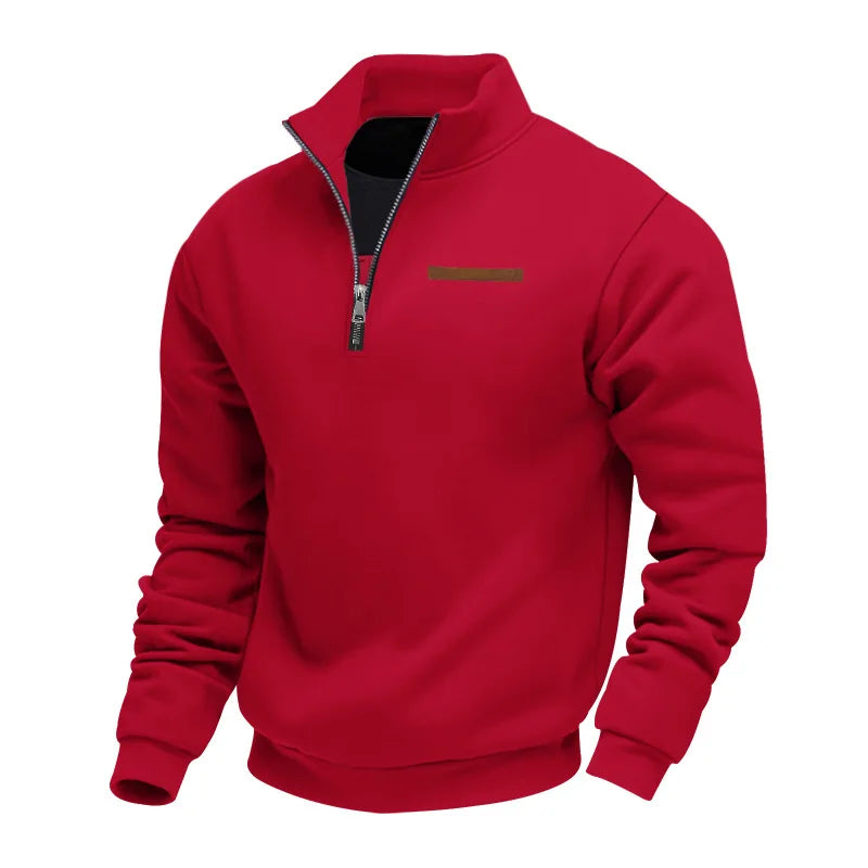 Heren Fleece Sweater Met Half-Zip – Warm Comfortabel Sweatshirt