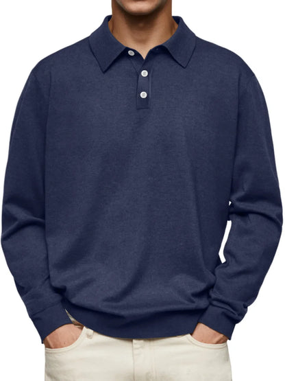Heren Poloshirt Lange Mouw – Comfortabel & Stijlvol Casual