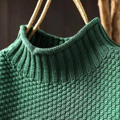 Amelora - Losvallende Coltrui Met Elegante Valt en Comfortabele Hoge Kraag
