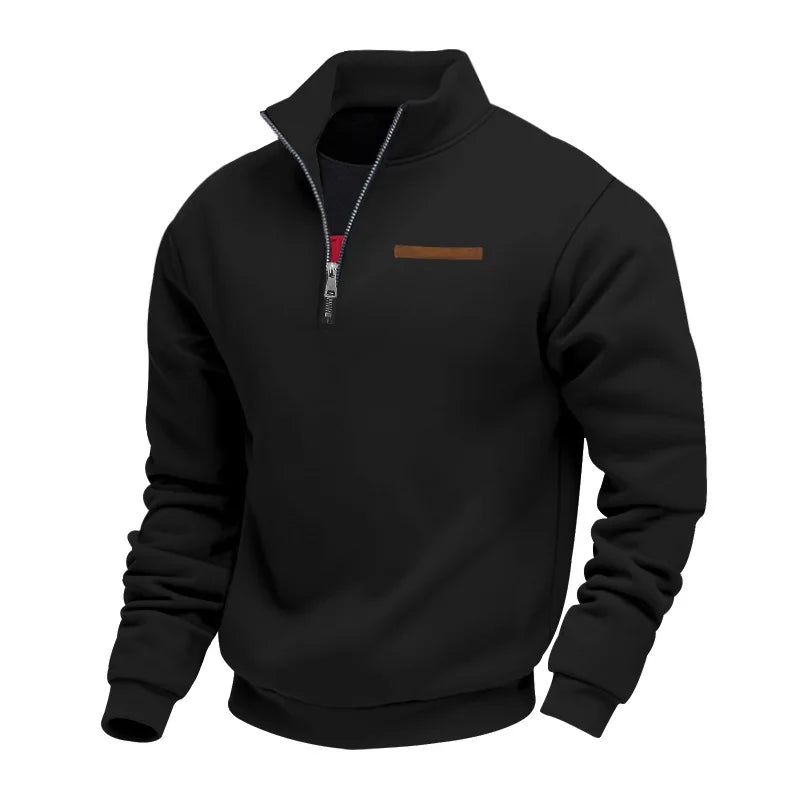 Heren Fleece Sweater Met Half-Zip – Warm Comfortabel Sweatshirt