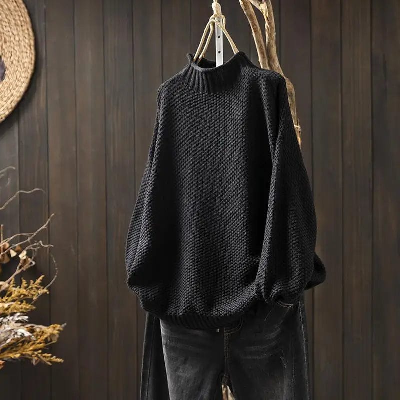 Amelora - Losvallende Coltrui Met Elegante Valt en Comfortabele Hoge Kraag