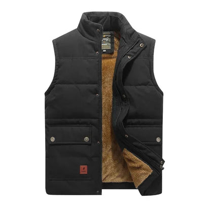 Heren Bodywarmer Gevoerd Gilet met Rits Heren Vest Casual