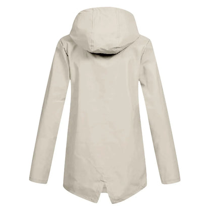 Jolenne – Dames Regenjas Waterdicht Met Verstelbare Capuchon en Elegante Look