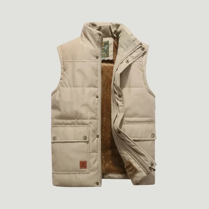 Heren Bodywarmer Gevoerd Gilet met Rits Heren Vest Casual