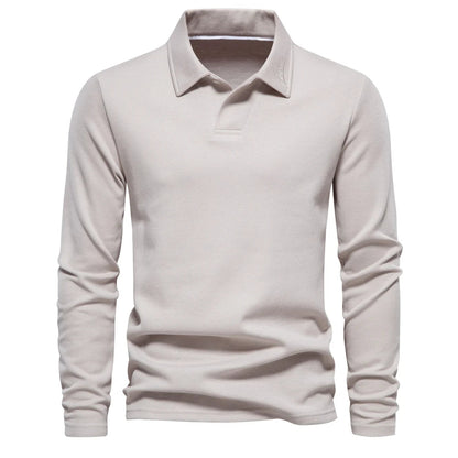Heren Polo Shirt Lange Mouw Casual Poloshirt Heren Slim Fit