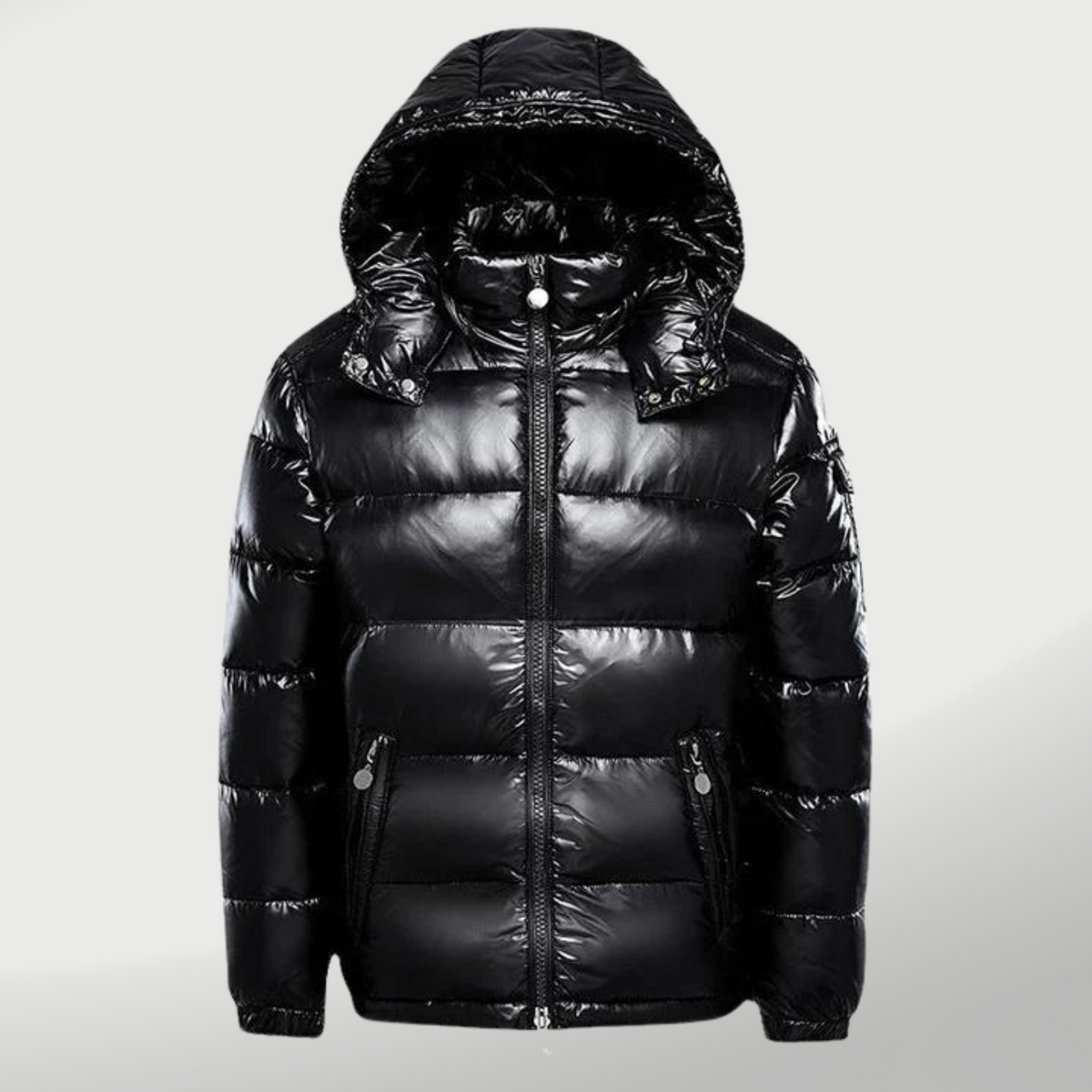 Kaelvor – Heren Winterjas Gewatteerd Glanzend Met Capuchon Stijlvol Warm