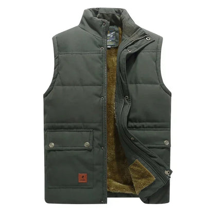Heren Bodywarmer Gevoerd Gilet met Rits Heren Vest Casual