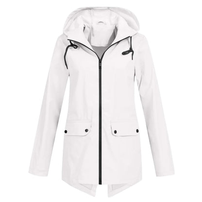 Jolenne – Dames Regenjas Waterdicht Met Verstelbare Capuchon en Elegante Look