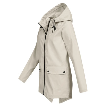 Jolenne – Dames Regenjas Waterdicht Met Verstelbare Capuchon en Elegante Look