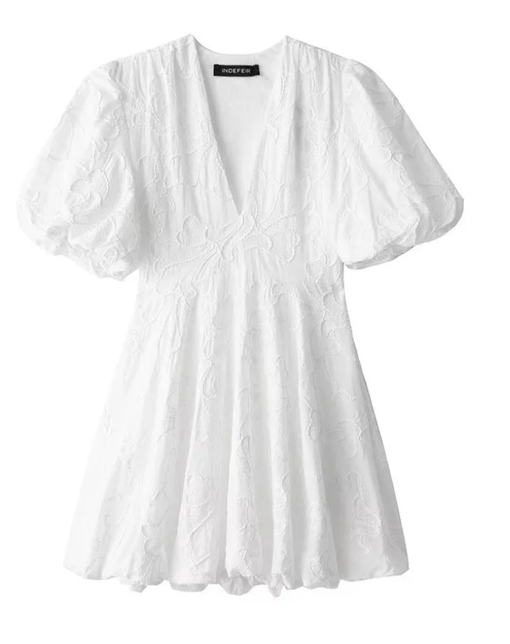 Witte Jurk Dames Zomerjurk Elegant Luchtig Jurk Casual Chique
