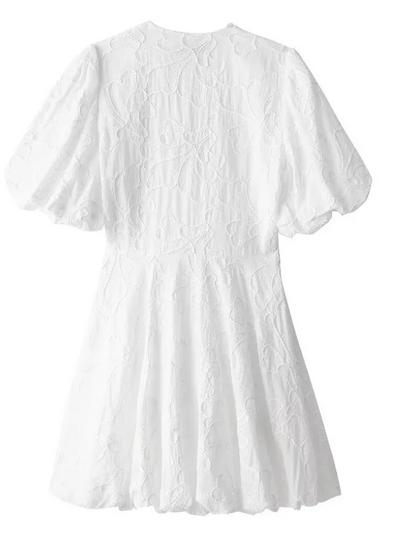 Witte Jurk Dames Zomerjurk Elegant Luchtig Jurk Casual Chique