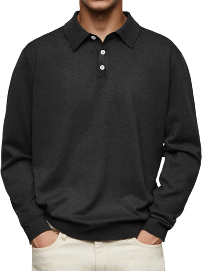 Heren Poloshirt Lange Mouw – Comfortabel & Stijlvol Casual