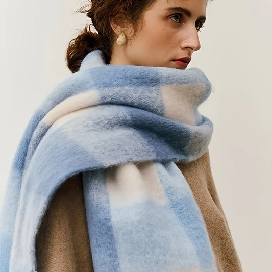 Dames Warme Sjaal Winter – Grote Gekleurde Sjaal Dames