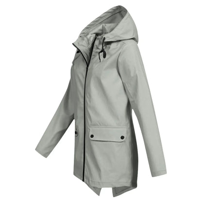 Jolenne – Dames Regenjas Waterdicht Met Verstelbare Capuchon en Elegante Look