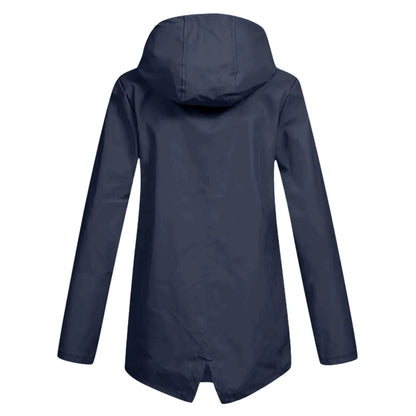 Jolenne – Dames Regenjas Waterdicht Met Verstelbare Capuchon en Elegante Look