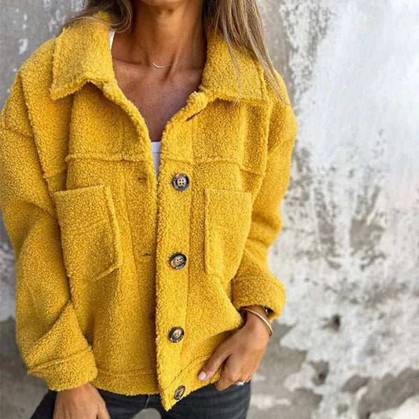 Lucenzo – Korte Dames Jas Met Revers Casual Chic Stijlvol