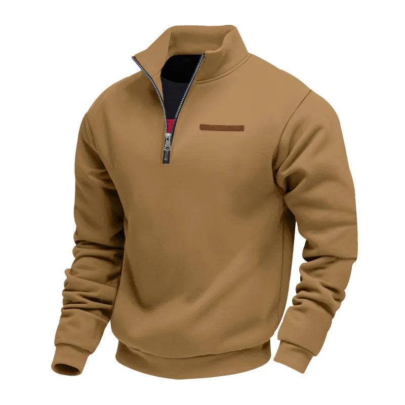 Heren Fleece Sweater Met Half-Zip – Warm Comfortabel Sweatshirt