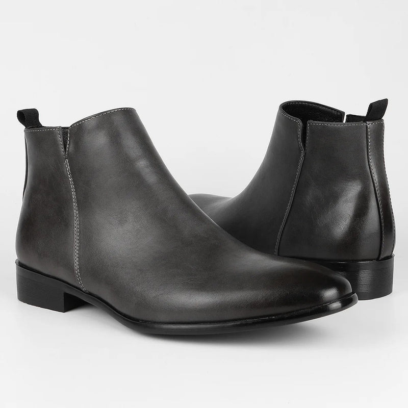 Heren Retro Laarzen Met Rits – Klassiek Model Met Stevige Zool