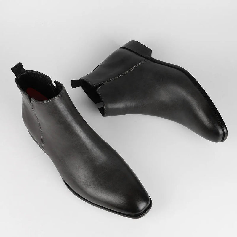Heren Retro Laarzen Met Rits – Klassiek Model Met Stevige Zool