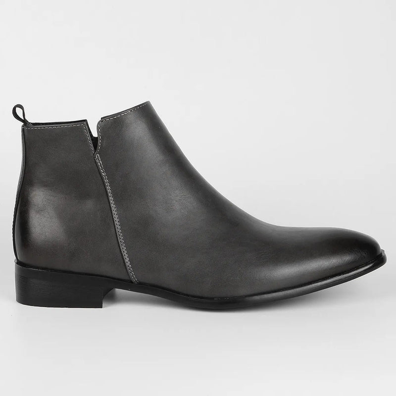 Heren Retro Laarzen Met Rits – Klassiek Model Met Stevige Zool