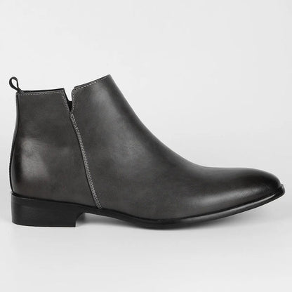Heren Retro Laarzen Met Rits – Klassiek Model Met Stevige Zool